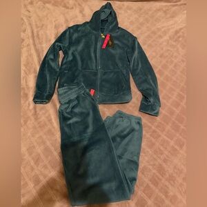 Women's Teal Track Pants & Hoodie Set
